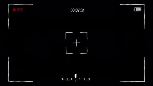 Black Background With Camera Viewfinder Elements