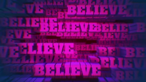 Hintergrund von Believe Repeat Words