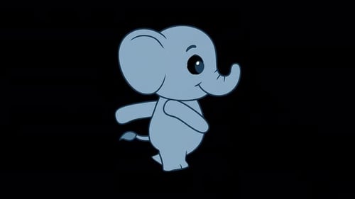 Cute Flat Design Elephant Running Animation
