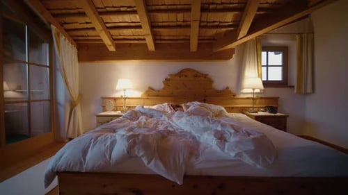 Person Sleeping Peacefully in a Bed at Home