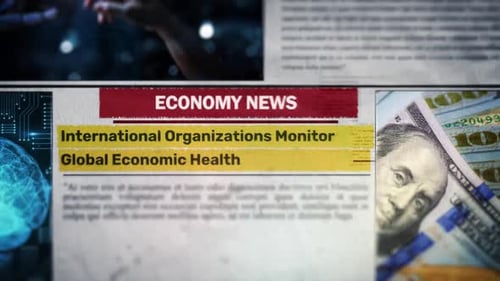 International Organizations Monitor Global Economic Health Newspaper Title