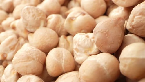 Extreme Close Up of Pile of Chickpeas