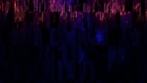 Futuristic Digital Glitch Circuit Animated Background