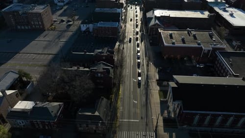 Lexington Kentucky Aerial Tile up reveals the city