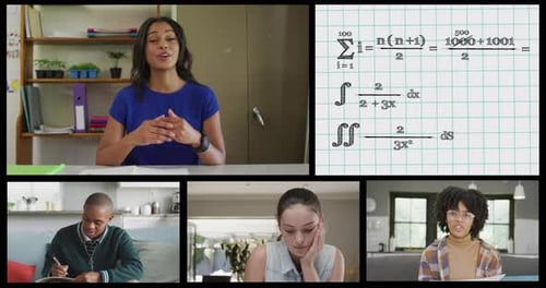 Online Education Split Screen