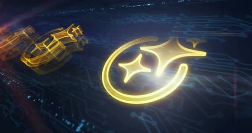 Artificial intelligence Ai symbols loop cyber loop concept