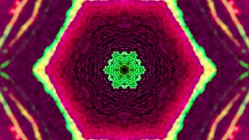 Vibrant Abstract Kaleidoscope Visual Loop