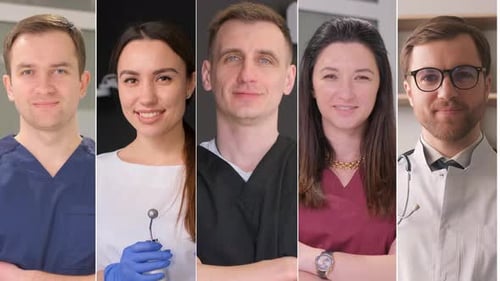 Concept of Different Men and Women Equality Diversity Nationality Video Collage