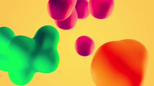Colorful Fluid Organic Shapes Morphing Abstract Background