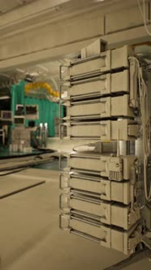 Modern Machinery Operates in an Industrial Setting During the Day