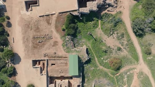 Vue aérienne : Paphos, Chypre, Tombeau du roi