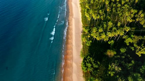 Aerial view of Long Beach in San Vicente, Palawan, Philippines.