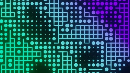 Lustige bewegte Hintergrund-Loop-Animation von Türkis bis Violett in 4K