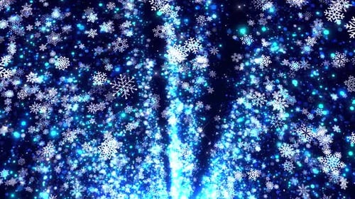 Snowflakes Blue Christmas Background
