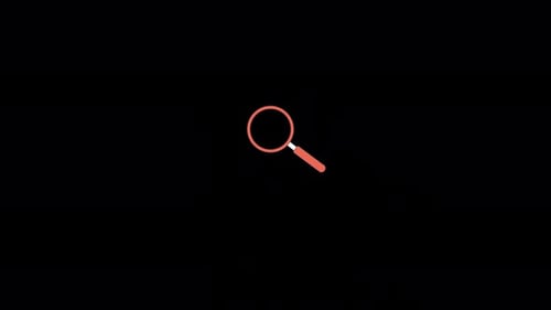 Minimalist Magnifying Glass Icon Searching Text Animation