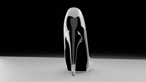 Elegant 3D High Heel Shoe Rotation