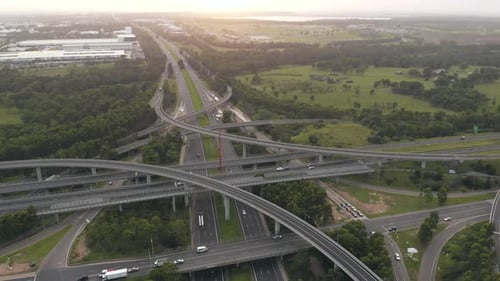 Highway overpass and interchange