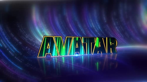 Avatar Futuristic Neon Text On Cybernetic Canvas