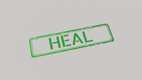 Minimalist Green Heal Stamp Animation