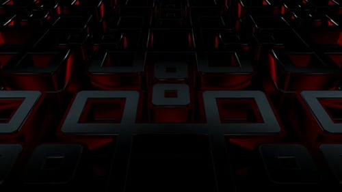 Abstract Background with Black and Red Elements, Shape, Unique Design, Figure, Exclusive, 3D Render