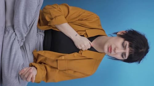 Young Woman Experiencing Headache and Chest Pain