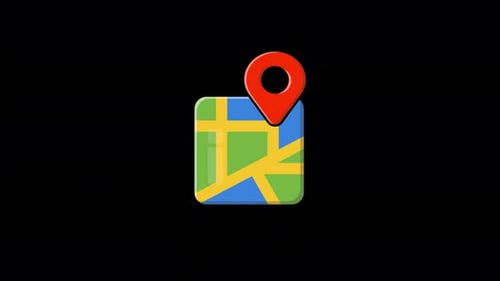 Animated 3D Map Pin Icon Bouncing