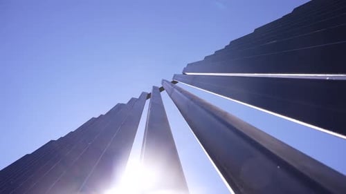 Border wall blue texas sky.