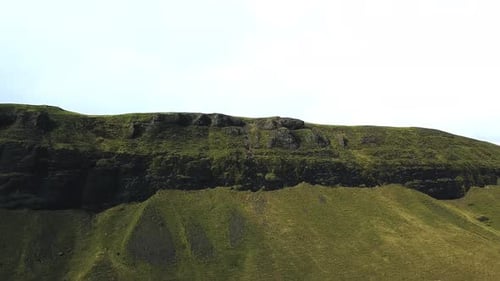 Aerial View. Landscape, Surreal Nature Scenery in Highland of Iceland, Beautiful Colorful Mountain