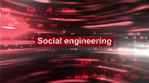 Futuristic Red Data Stream Text Reveal Animation