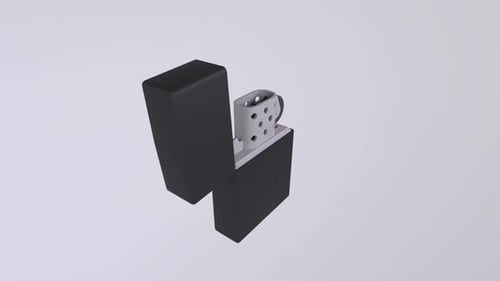 Sleek Black Lighter 3D Rendering