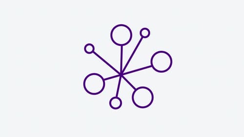 Minimalist Rotating Network Node Connection Animation