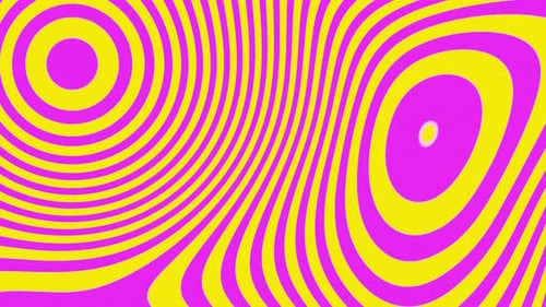 Runde Farben mit orangen und rosafarbenen Farben Vj Loop Lustiger Hintergrund