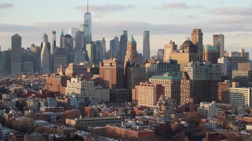 Aerial view of the New York City Financial District