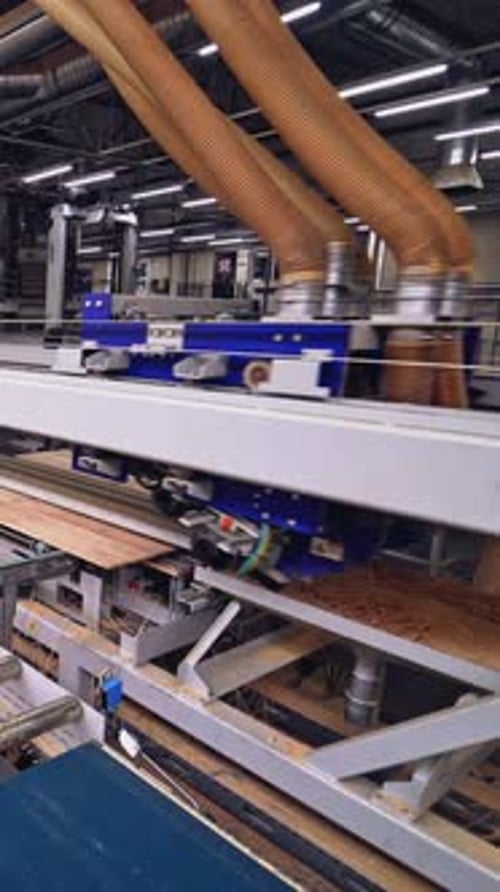 Automated Wood Production in Modern Factory Setting