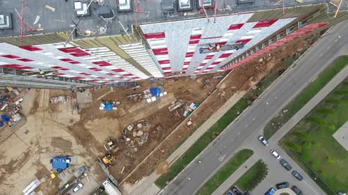 Top View of a Building under Construction