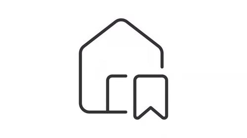 Animación de línea de iconos de construcción con etiqueta ui