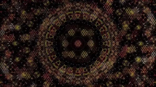 Abstract Geometric Hexagon Kaleidoscope Loop Background