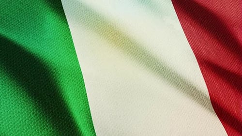 Italian Flag Waving Seamless Loop Background