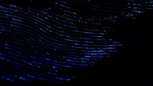 Blue particles lines background