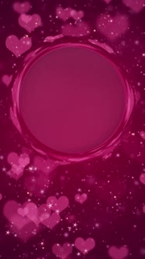 Animated Pink Hearts Background Frame for Romantic Celebrations