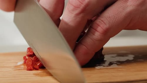 American Pastrami Sandwich in New York Ham Meet Cuts Chef Cooking Famous Thick Cut Sous Vide Beef