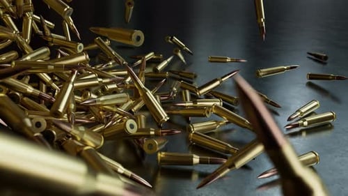 Slow Motion Falling Bullet Close Up