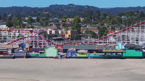 Amusement Park in Santa Cruz Santa Cruz Boardwalk Aerial View