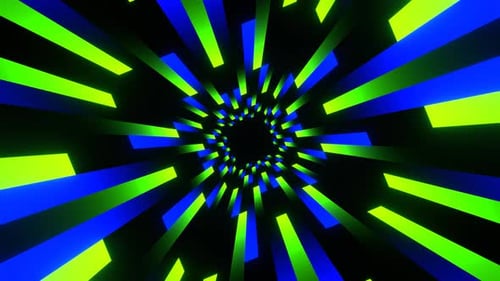 Blue And Green Colored Lines Movement Background Vj Loop In 4K
