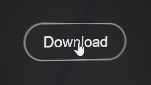 Clicking download button on black screen background