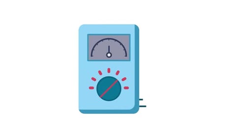 Animated Flat Design Multimeter for Electrical Technology