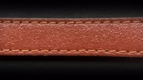 Close Up of Stylish Brown Leather Strap