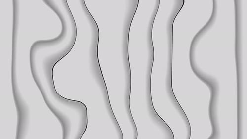 Abstract Fluid Background Animation of Organic Gray Waves