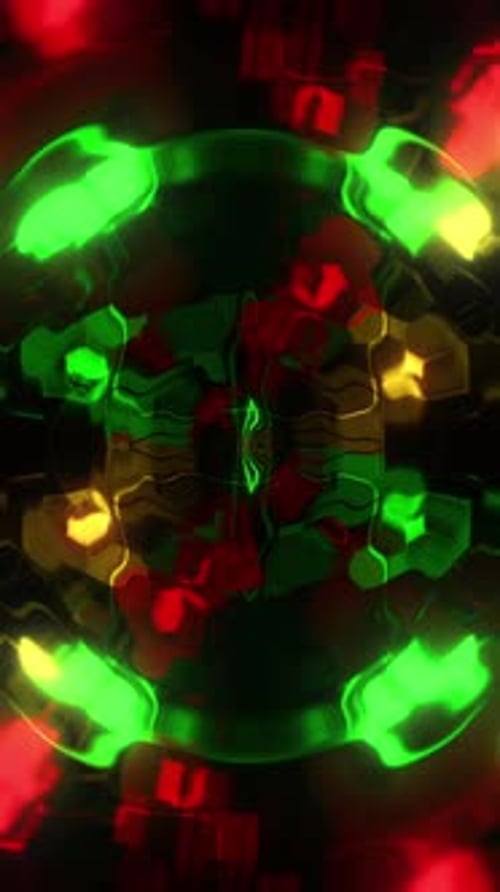 Liquid Neon Mandala Pattern 03