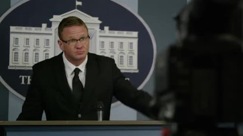 Press Secretary - Rack focus from podium to camera - white house HD